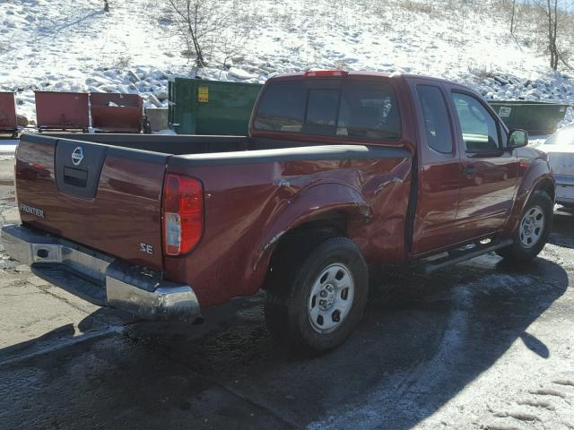 1N6BD06T08C413607 - 2008 NISSAN FRONTIER K RED photo 4