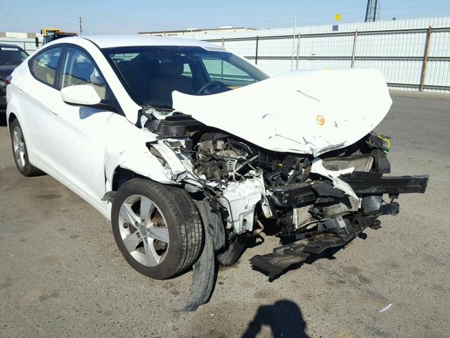 5NPDH4AEXDH407702 - 2013 HYUNDAI ELANTRA GL WHITE photo 1