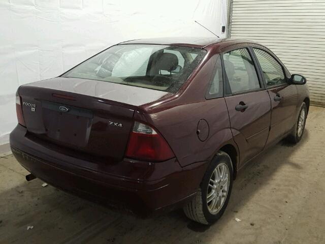 1FAFP34N76W207624 - 2006 FORD FOCUS ZX4 BURGUNDY photo 4