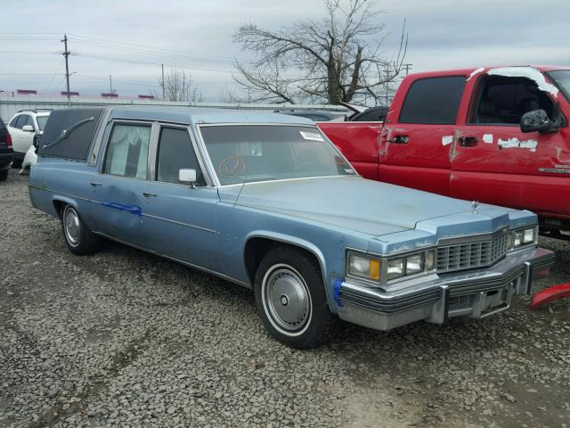 6Z90S70222115 - 1977 CADILLAC HEARSE BLUE photo 1