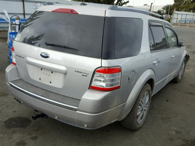 1FMDK06W48GA18670 - 2008 FORD TAURUS X L SILVER photo 4