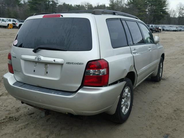 JTEEP21A040046885 - 2004 TOYOTA HIGHLANDER SILVER photo 4