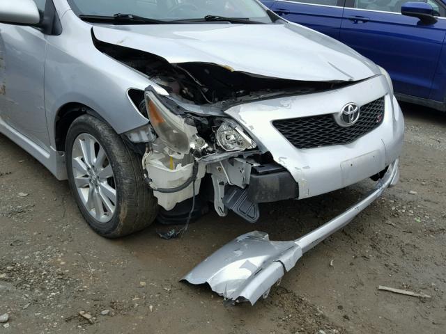 1NXBU40E99Z030101 - 2009 TOYOTA COROLLA BA SILVER photo 9