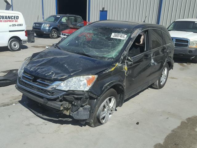 5J6RE3H78BL059983 - 2011 HONDA CR-V EXL BLACK photo 2