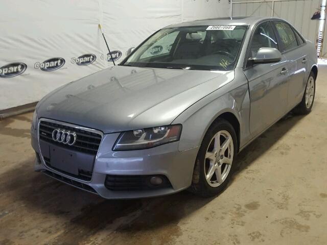 WAULF78K19N026243 - 2009 AUDI A4 2.0T QU GRAY photo 2