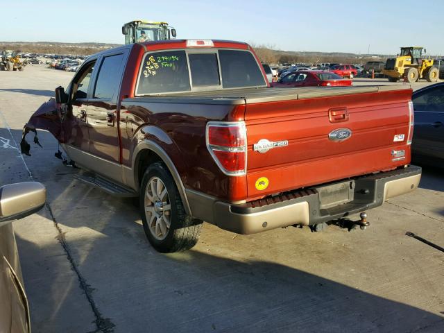 1FTFW1CF5EKE52374 - 2014 FORD F150 SUPER BURGUNDY photo 3