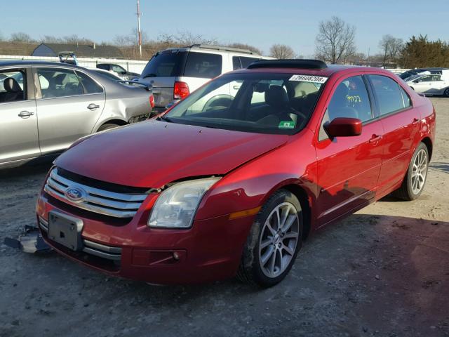 3FAHP07Z29R103569 - 2009 FORD FUSION SE RED photo 2