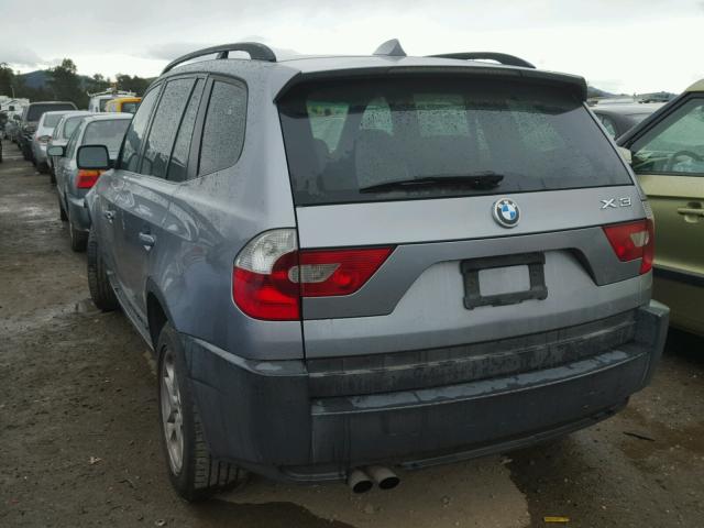 WBXPA73444WB27474 - 2004 BMW X3 2.5I GRAY photo 3