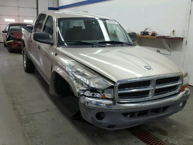 1D7HG48N44S626060 - 2004 DODGE DAKOTA QUA BROWN photo 1