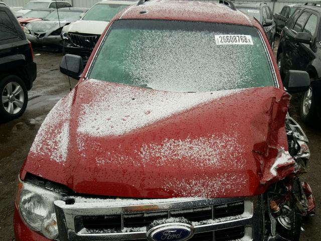 1FMCU9D71AKC05096 - 2010 FORD ESCAPE XLT RED photo 7
