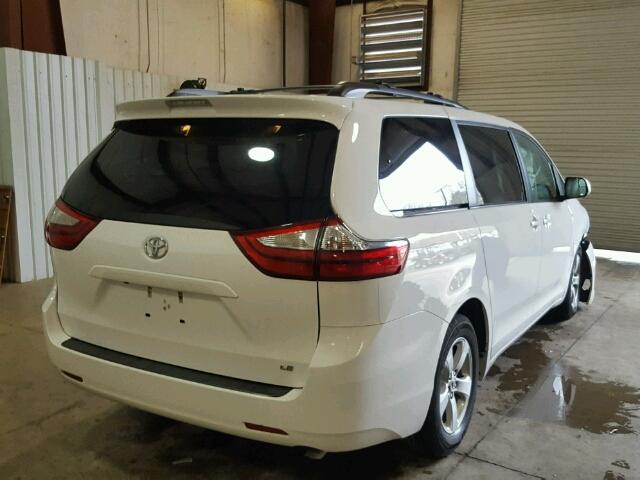 5TDKK3DC2FS531392 - 2015 TOYOTA SIENNA LE WHITE photo 4