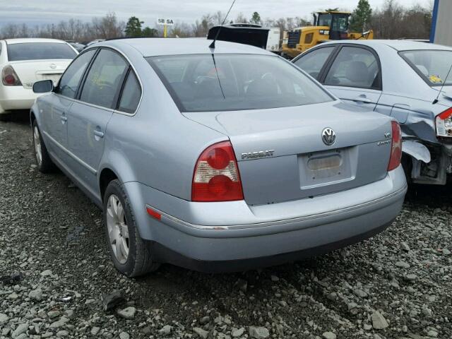 WVWTH63B53P386352 - 2003 VOLKSWAGEN PASSAT GLX BLUE photo 3