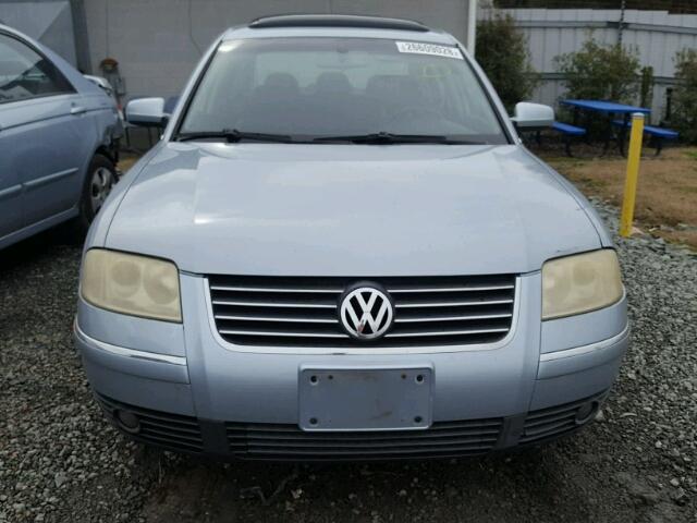 WVWTH63B53P386352 - 2003 VOLKSWAGEN PASSAT GLX BLUE photo 9