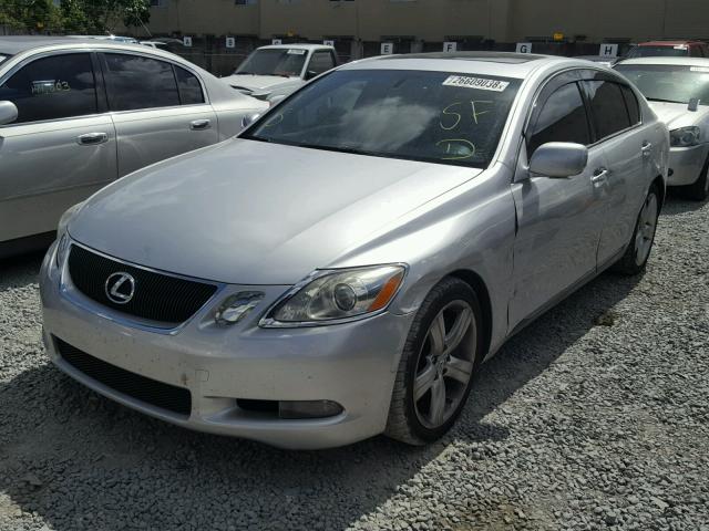 JTHBE96S370017276 - 2007 LEXUS GS 350 SILVER photo 2