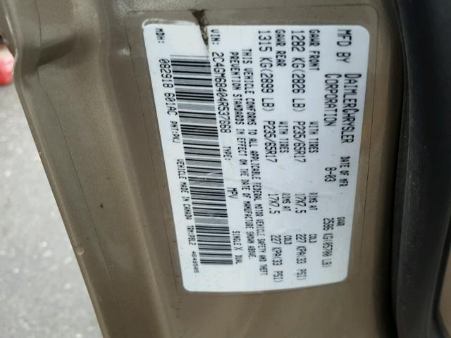 2C4GM68404R537668 - 2004 CHRYSLER PACIFICA GOLD photo 10