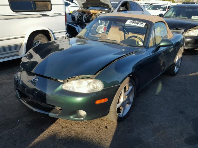 JM1NB353510201091 - 2001 MAZDA MX-5 MIATA GREEN photo 2