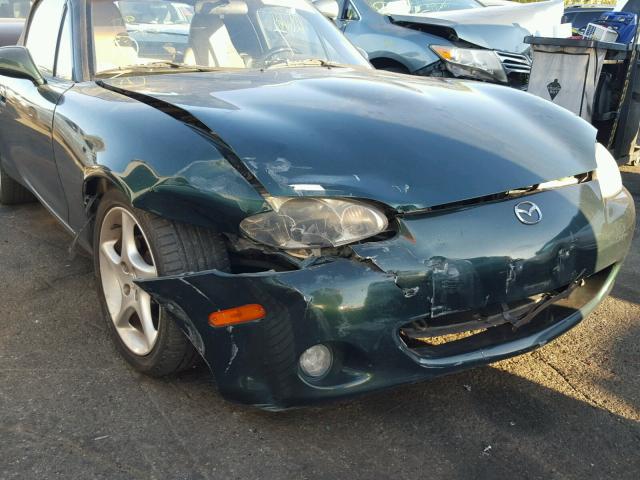 JM1NB353510201091 - 2001 MAZDA MX-5 MIATA GREEN photo 9