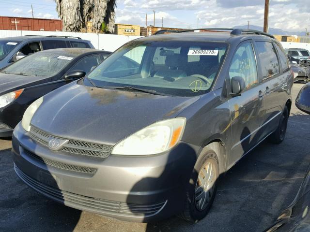 5TDZA23C94S036195 - 2004 TOYOTA SIENNA CE GRAY photo 2