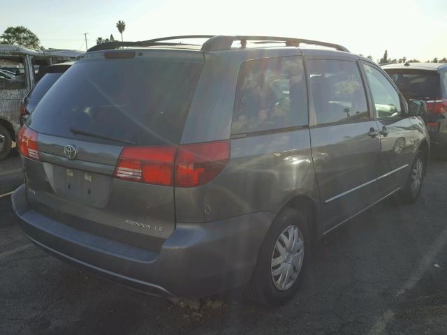 5TDZA23C94S036195 - 2004 TOYOTA SIENNA CE GRAY photo 4