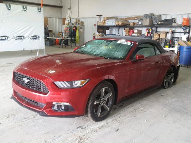 1FATP8EM0H5224604 - 2017 FORD MUSTANG RED photo 2