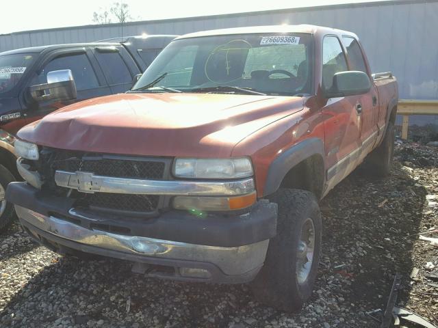 1GCHK23G61F131112 - 2001 CHEVROLET SILVERADO ORANGE photo 2