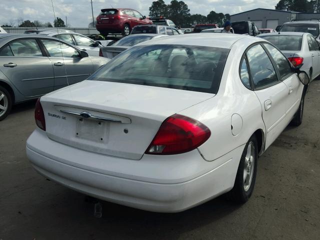 1FAFP53U02G167878 - 2002 FORD TAURUS SE WHITE photo 4