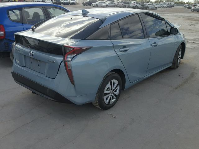 JTDKARFU8G3517558 - 2016 TOYOTA PRIUS BLUE photo 4