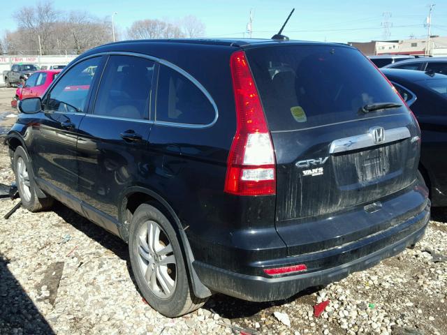 5J6RE4H73BL026203 - 2011 HONDA CR-V EXL BLACK photo 3