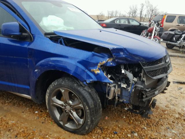 3C4PDCGG2FT682544 - 2015 DODGE JOURNEY CR BLUE photo 9