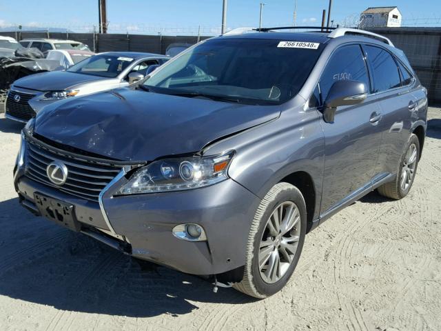 2T2ZK1BA1DC100130 - 2013 LEXUS RX 350 GRAY photo 2