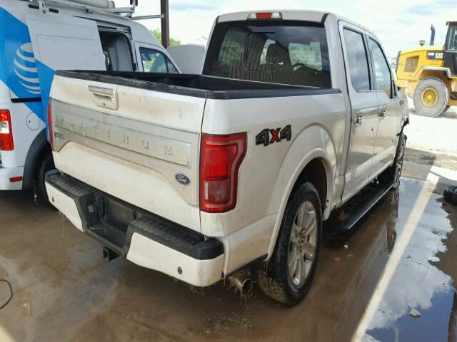 1FTEW1EG2FFB47765 - 2015 FORD F150 SUPER WHITE photo 4