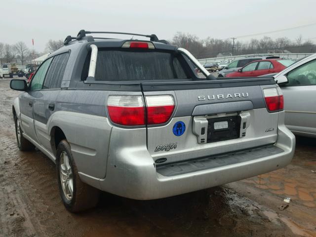 4S4BT62C257100489 - 2005 SUBARU BAJA SPORT SILVER photo 3