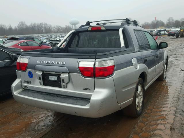 4S4BT62C257100489 - 2005 SUBARU BAJA SPORT SILVER photo 4