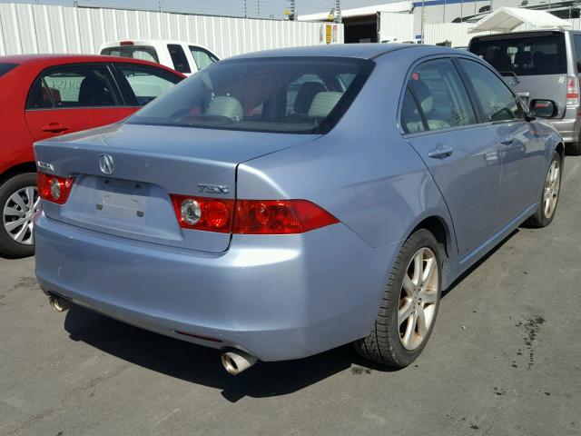 JH4CL96884C040416 - 2004 ACURA TSX BLUE photo 4