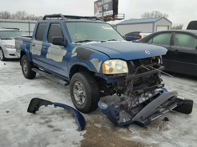 1N6ED27T63C451715 - 2003 NISSAN FRONTIER C BLUE photo 1