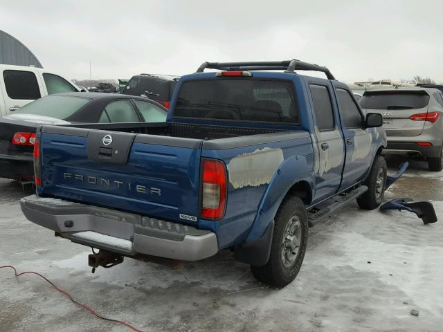 1N6ED27T63C451715 - 2003 NISSAN FRONTIER C BLUE photo 4