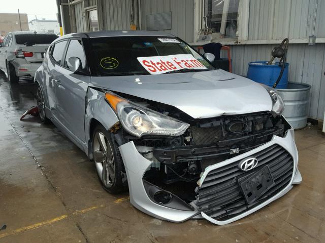 KMHTC6AE8DU168707 - 2013 HYUNDAI VELOSTER T SILVER photo 1