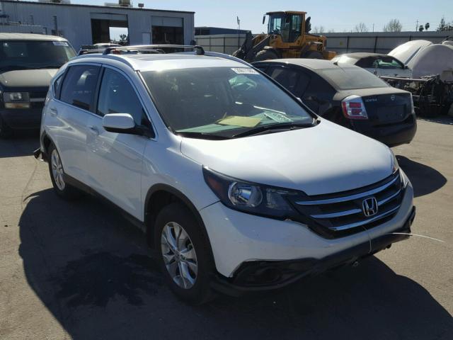 5J6RM4H70EL116156 - 2014 HONDA CR-V EXL WHITE photo 1