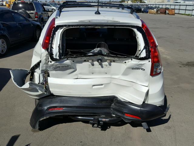 5J6RM4H70EL116156 - 2014 HONDA CR-V EXL WHITE photo 9