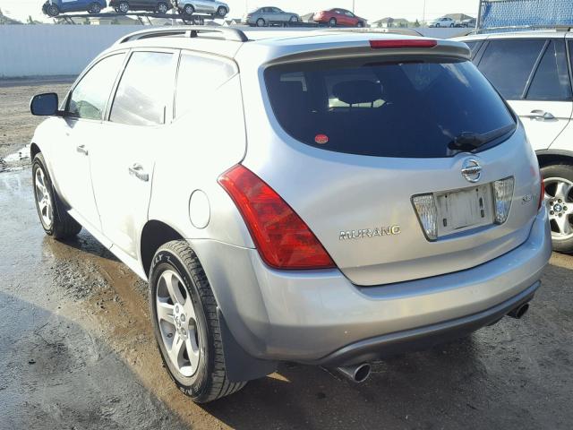 JN8AZ08W43W224512 - 2003 NISSAN MURANO SL SILVER photo 3