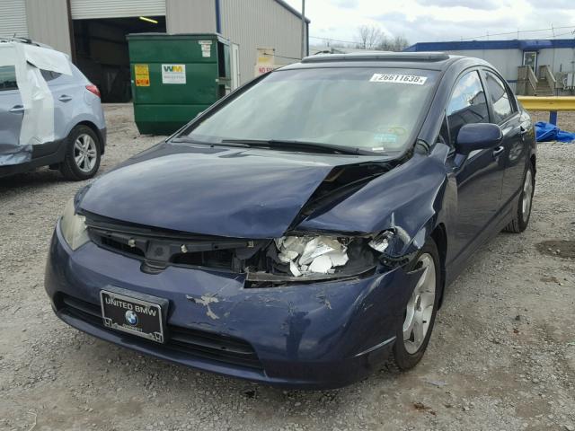 1HGFA16816L095140 - 2006 HONDA CIVIC EX BLUE photo 2