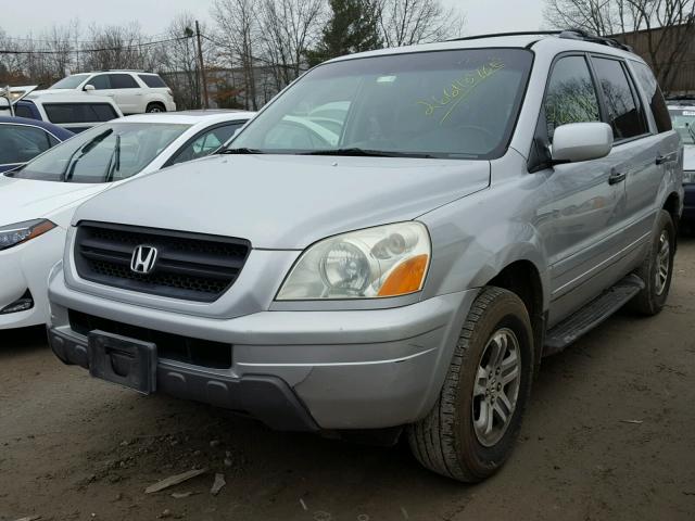 2HKYF18513H520982 - 2003 HONDA PILOT EXL SILVER photo 2