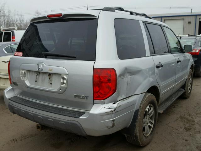 2HKYF18513H520982 - 2003 HONDA PILOT EXL SILVER photo 4