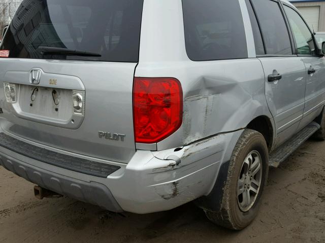 2HKYF18513H520982 - 2003 HONDA PILOT EXL SILVER photo 9