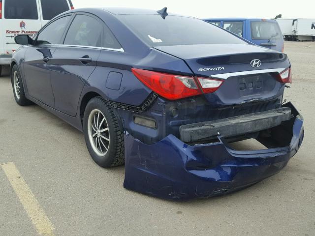 5NPEB4AC0BH029763 - 2011 HYUNDAI SONATA GLS BLUE photo 3