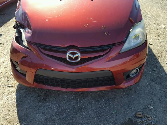 JM1CR293790328038 - 2009 MAZDA 5 MAROON photo 7