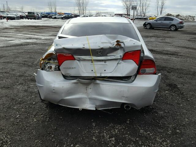 2HGFA16659H111940 - 2009 HONDA CIVIC SILVER photo 9