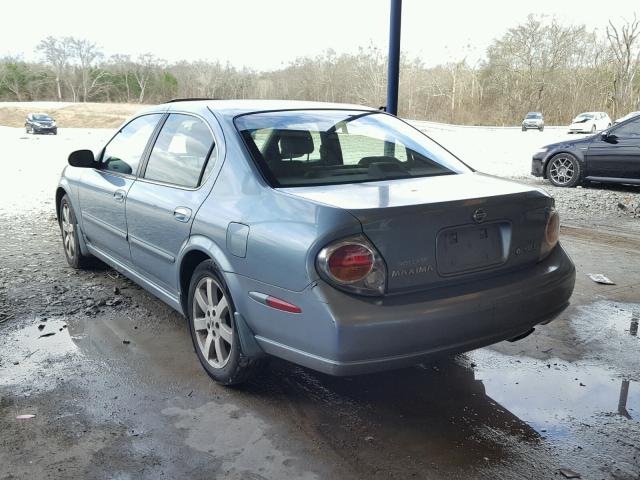 JN1DA31A12T319225 - 2002 NISSAN MAXIMA GLE BLUE photo 3