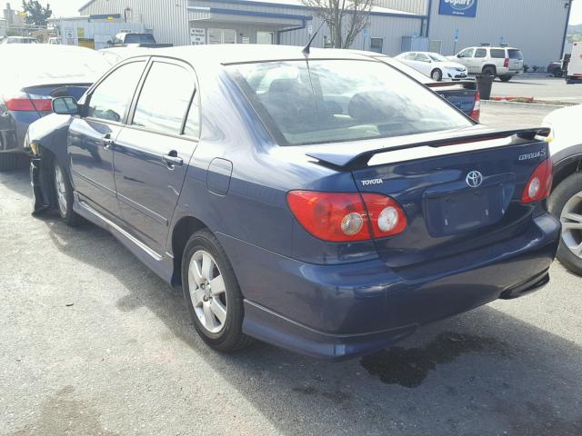 1NXBR32E25Z484029 - 2005 TOYOTA COROLLA S BLUE photo 3