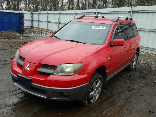 JA4LZ41G73U085559 - 2003 MITSUBISHI OUTLANDER RED photo 2